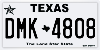 TX license plate DMK4808