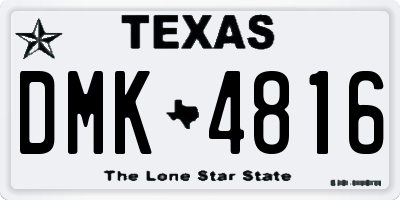 TX license plate DMK4816