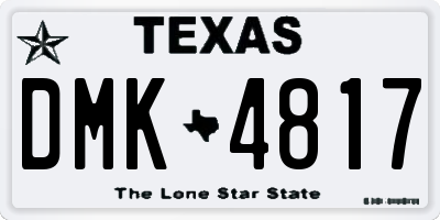TX license plate DMK4817