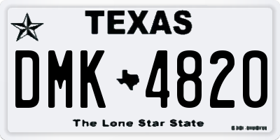 TX license plate DMK4820