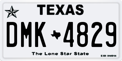 TX license plate DMK4829