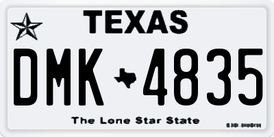 TX license plate DMK4835