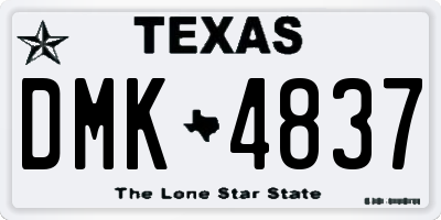 TX license plate DMK4837