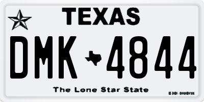 TX license plate DMK4844