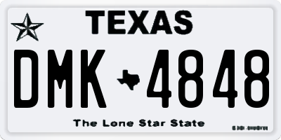 TX license plate DMK4848