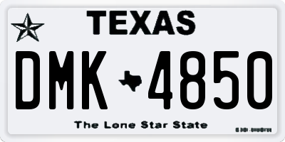 TX license plate DMK4850