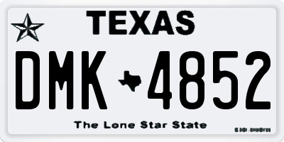 TX license plate DMK4852