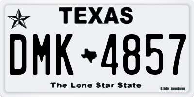 TX license plate DMK4857