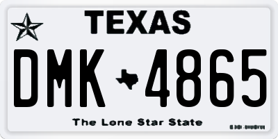 TX license plate DMK4865