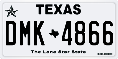 TX license plate DMK4866