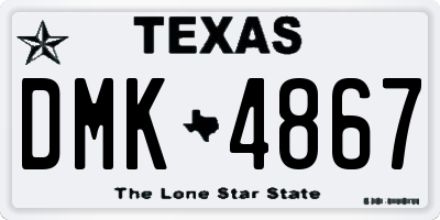 TX license plate DMK4867