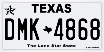 TX license plate DMK4868
