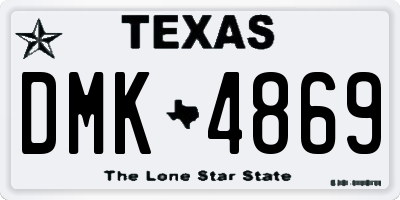 TX license plate DMK4869