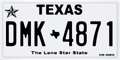 TX license plate DMK4871