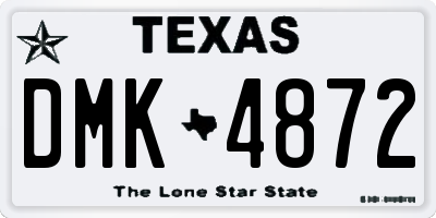 TX license plate DMK4872