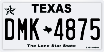 TX license plate DMK4875