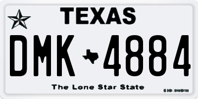 TX license plate DMK4884