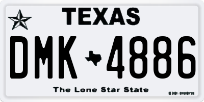 TX license plate DMK4886