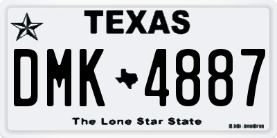 TX license plate DMK4887