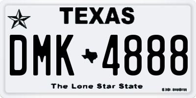 TX license plate DMK4888