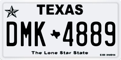 TX license plate DMK4889