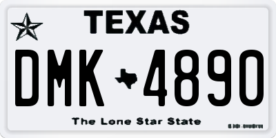 TX license plate DMK4890