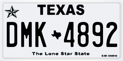 TX license plate DMK4892