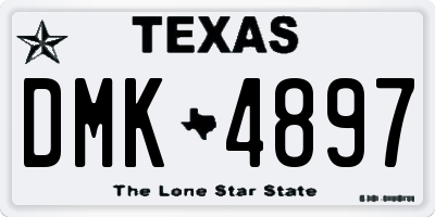 TX license plate DMK4897