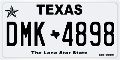 TX license plate DMK4898