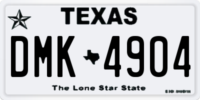 TX license plate DMK4904