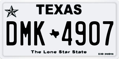 TX license plate DMK4907