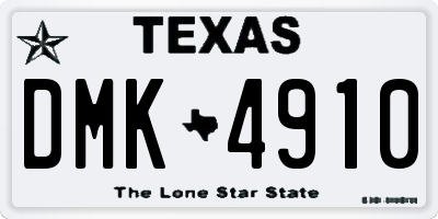 TX license plate DMK4910