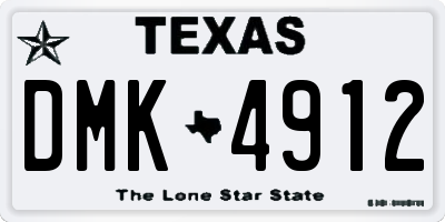 TX license plate DMK4912