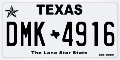 TX license plate DMK4916