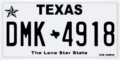 TX license plate DMK4918