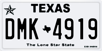 TX license plate DMK4919