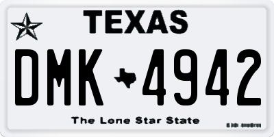 TX license plate DMK4942