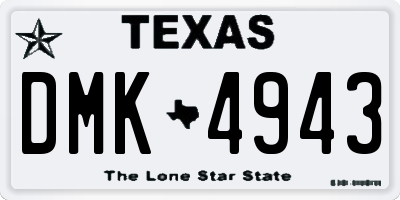 TX license plate DMK4943