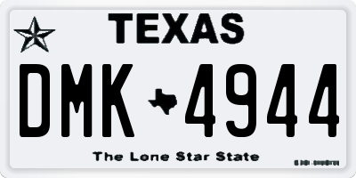 TX license plate DMK4944