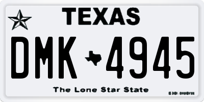 TX license plate DMK4945
