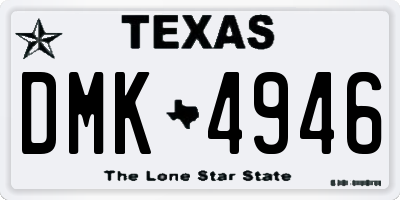 TX license plate DMK4946
