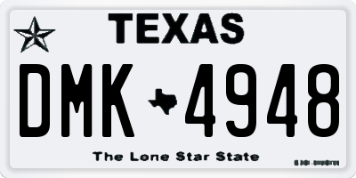 TX license plate DMK4948