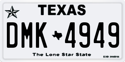TX license plate DMK4949
