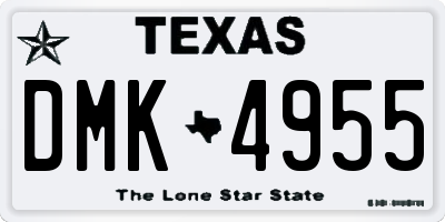 TX license plate DMK4955