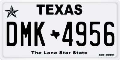 TX license plate DMK4956