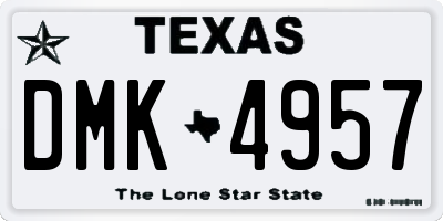 TX license plate DMK4957