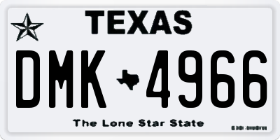TX license plate DMK4966