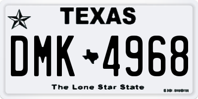 TX license plate DMK4968