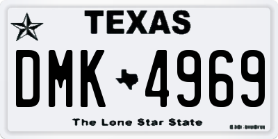 TX license plate DMK4969