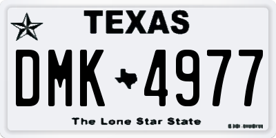 TX license plate DMK4977